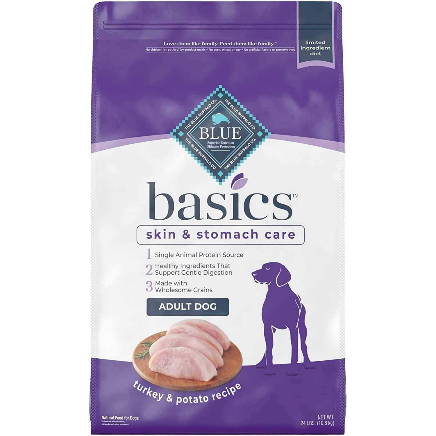 Blue Buffalo Basics Adult Turkey Potato Dry Dog Food - Healthber