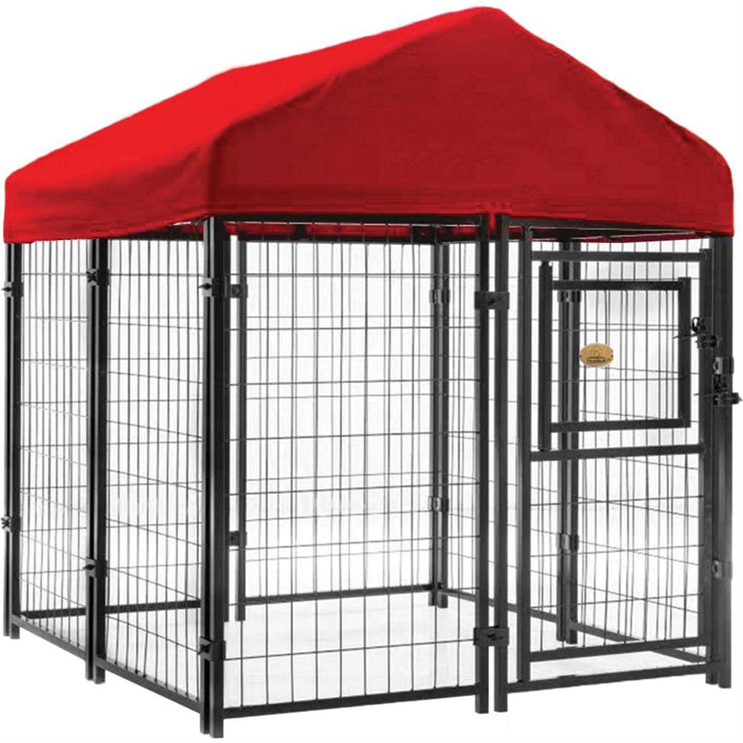 KennelMaster 52 in. x 4 ft. x 4 ft. Welded Wire Dog Kennel - Healthber