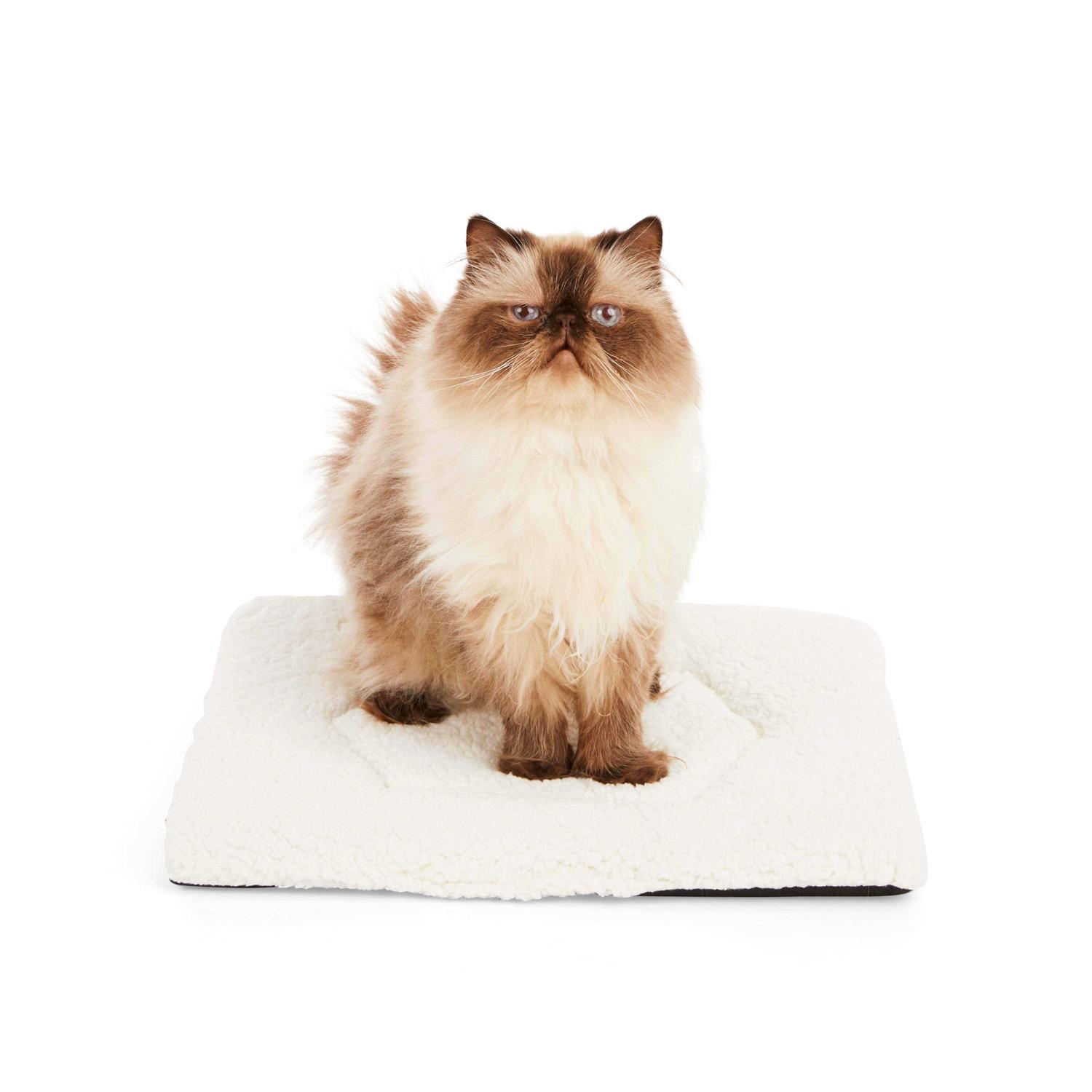 EveryYay Cream Snooze Fest Cozy Cat Mat 18 L x 18 W x 0.5 H - Healthber