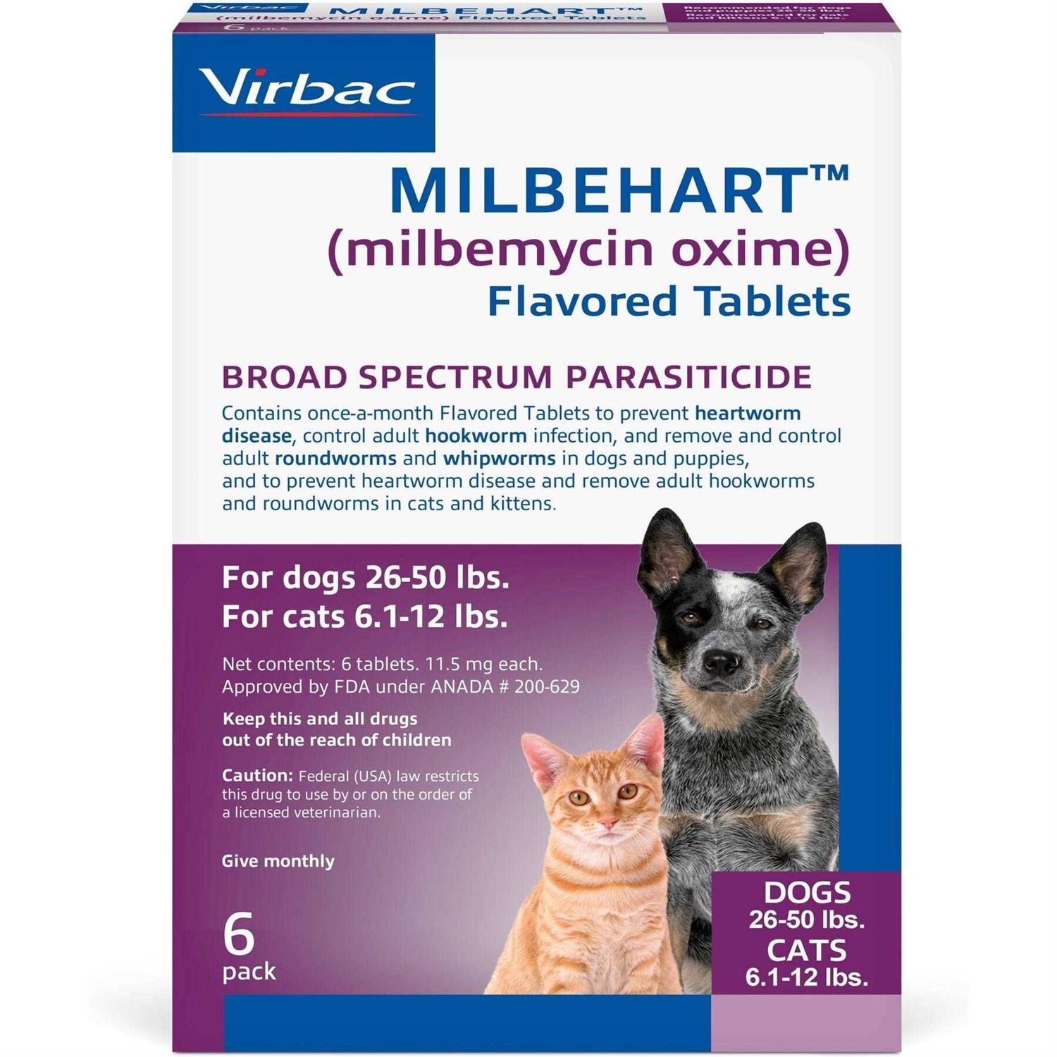 Milbehart Flavored Tablets for Dogs 11-25 lbs - Healthber