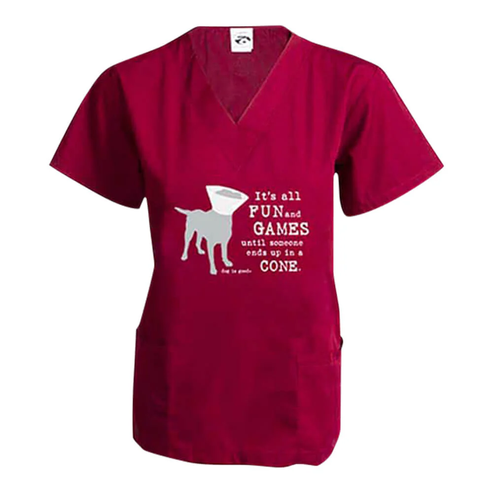 Dog is Good Scrub Top, Fun and Games - Healthber