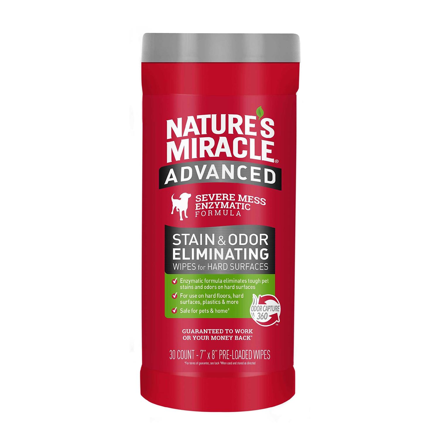 Pioneer Pet Nature’s Miracle Advanced Stain and Odor Eliminating Wipes for Hard Surfaces - Healthber