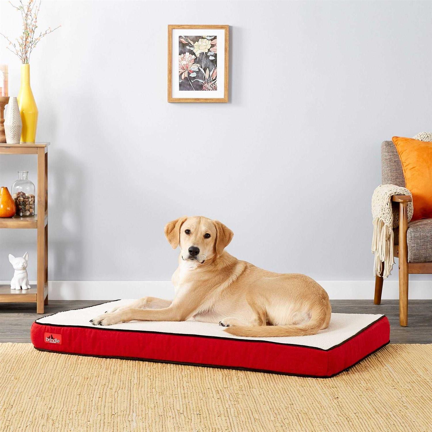 Brindle Waterproof Designer Memory Foam Pet Bed - Healthber