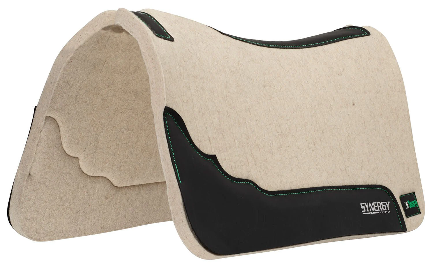 Smarty x Synergy Contoured Steam Pressed 100% Merino Wool Felt Performance Saddle Pad - Healthber