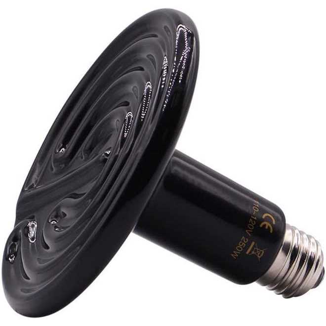 Forfuture-go 250W Reptile Heat Lamp Pet Infrared Ceramic Heater Emitter Appliances Lamp - Healthber
