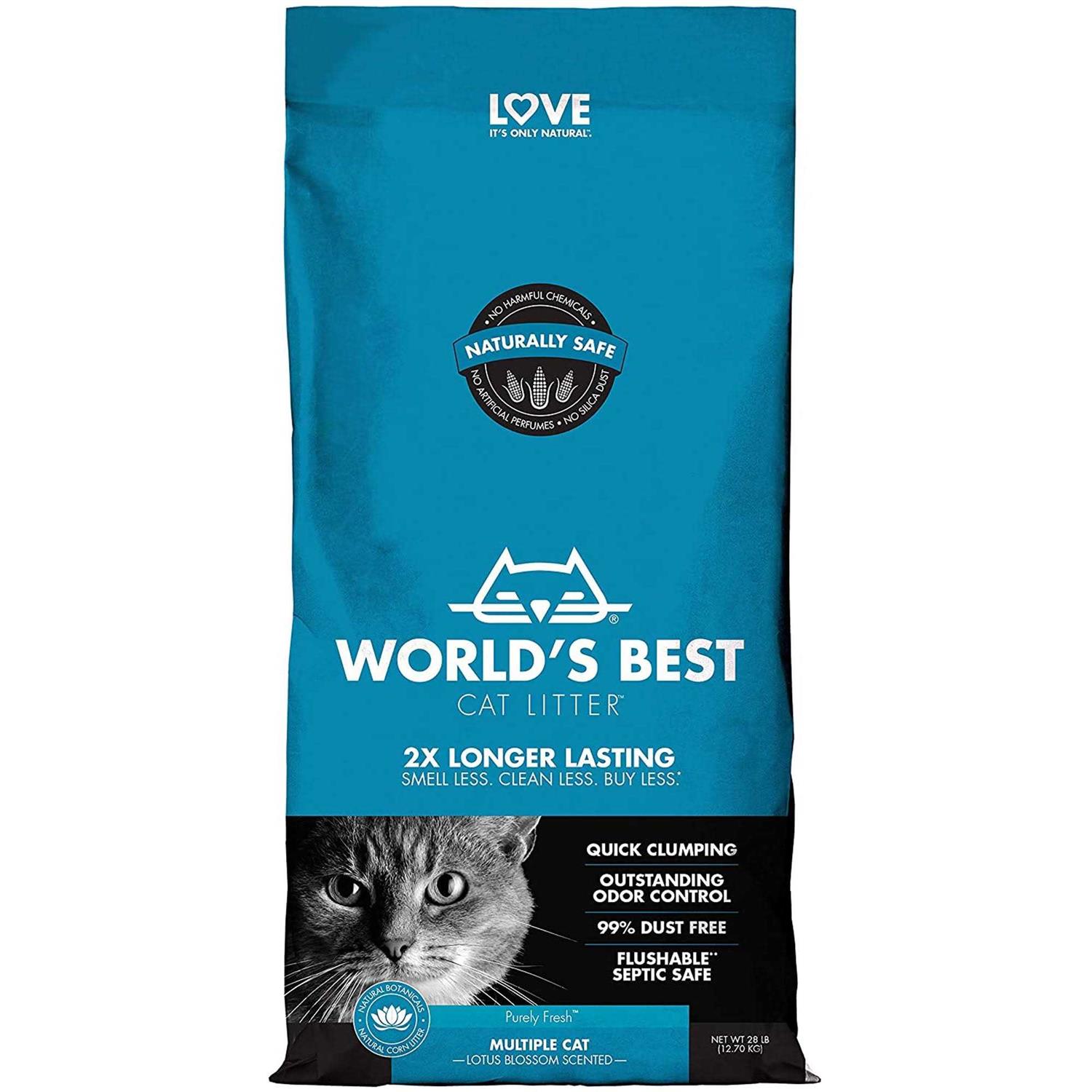 World’s Best Cat Litter Multiple Cat Lotus Blossom Scented - Healthber