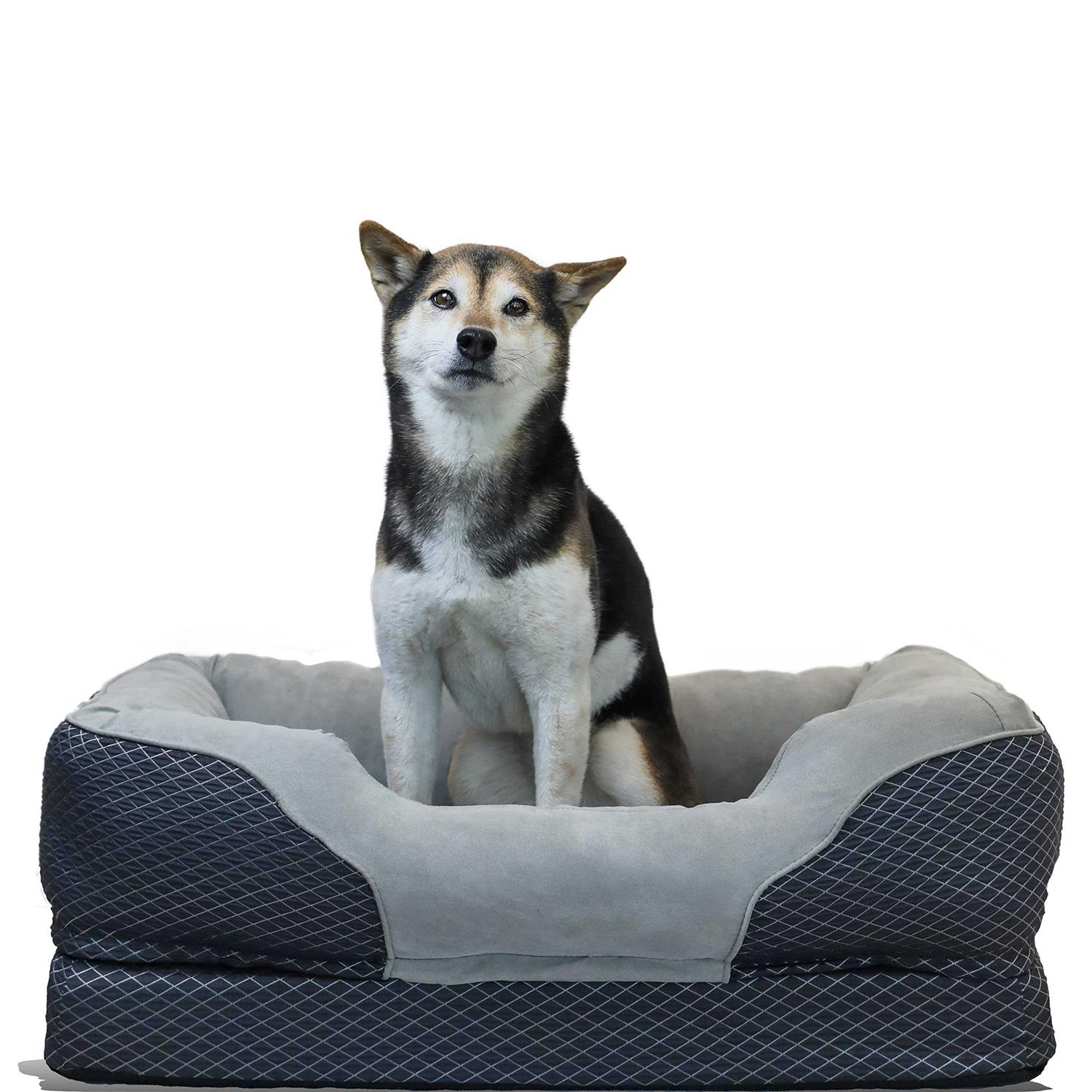 BarksBar Gray Orthopedic Dog Bed - Healthber