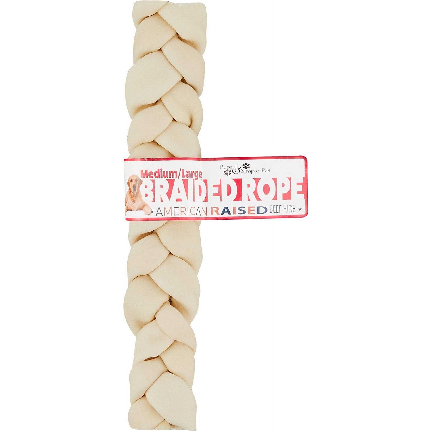 Pure & Simple Pet 9 inch Large Rope Dog Chews - Healthber