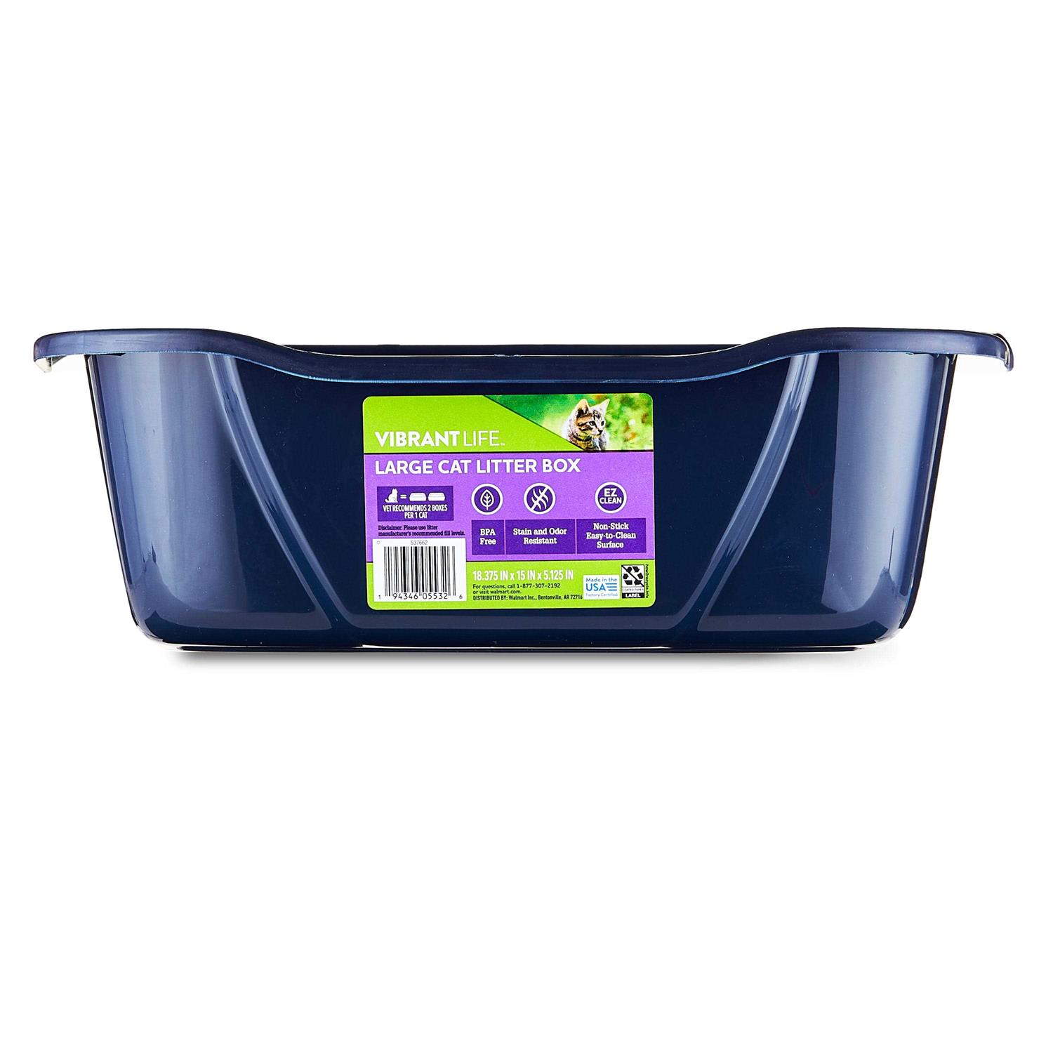 Vibrant Life Large Cat Litter Box - Healthber