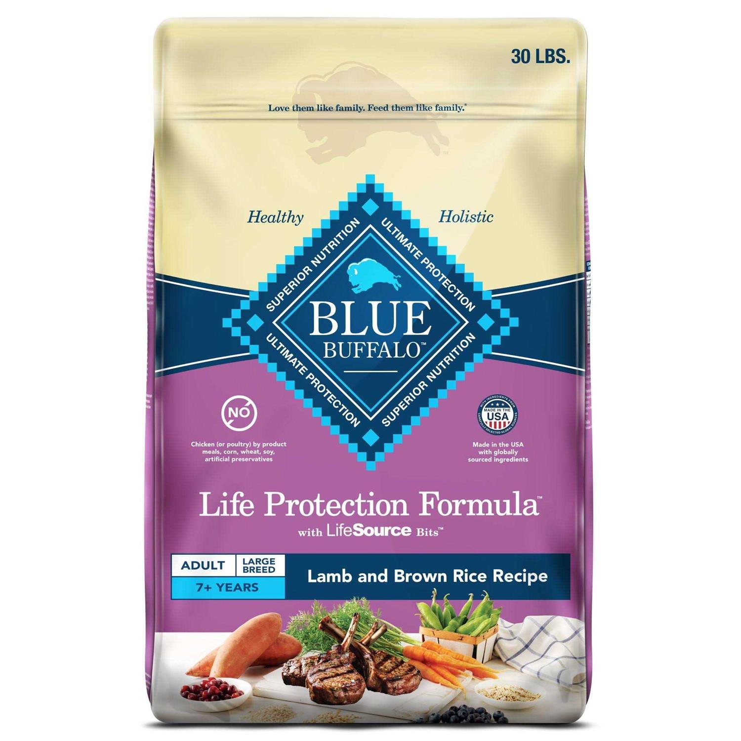 Blue Buffalo Life Protection Formula Large Breed Adult Lamb & Brown Rice Recipe Dry Dog Food - Healthber