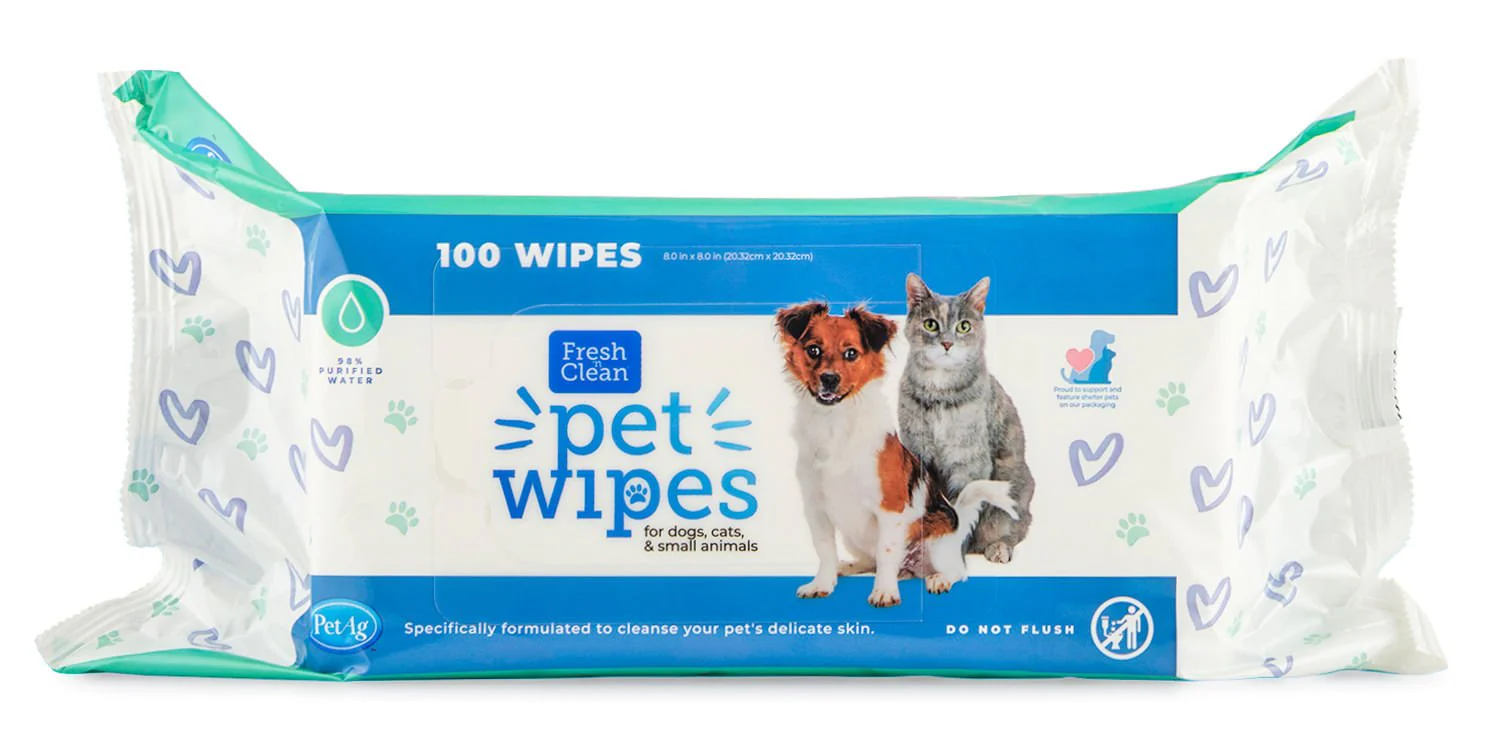 Fresh 'n Clean Pet Wipes, 100 ct - Healthber