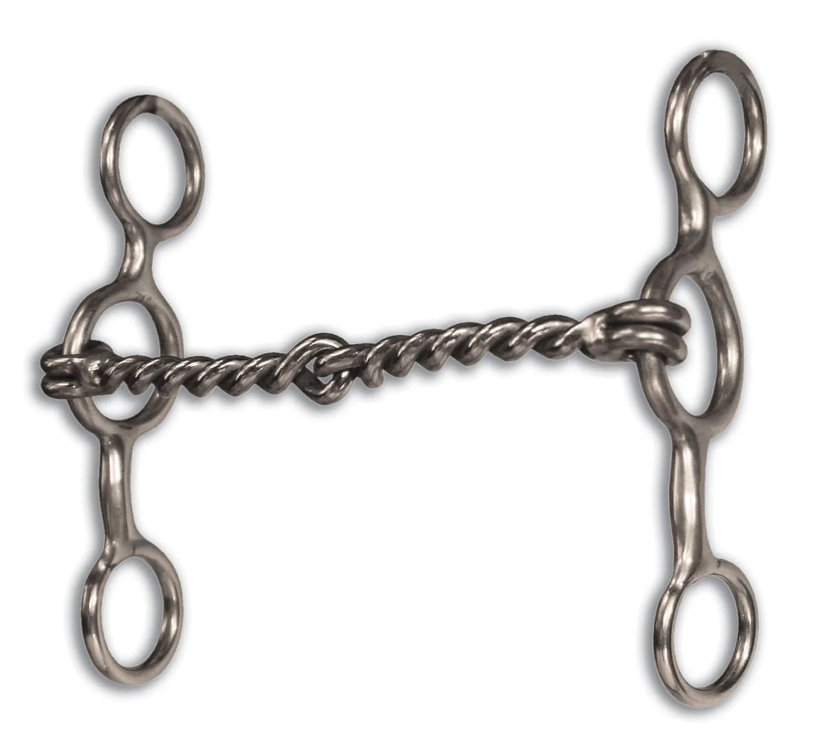 Equisential Performance Short Shank Bit, Twisted Wire Snaffle - Healthber