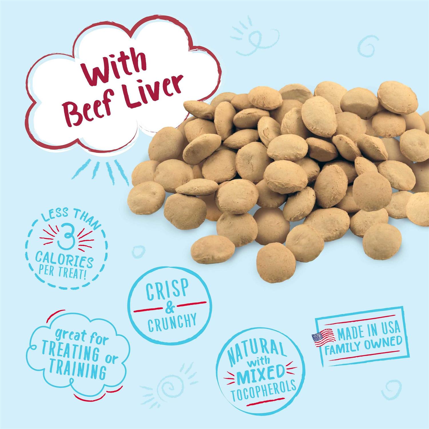 Charlee Bear Original Crunch Beef Liver Dog Treat 16 oz - Healthber