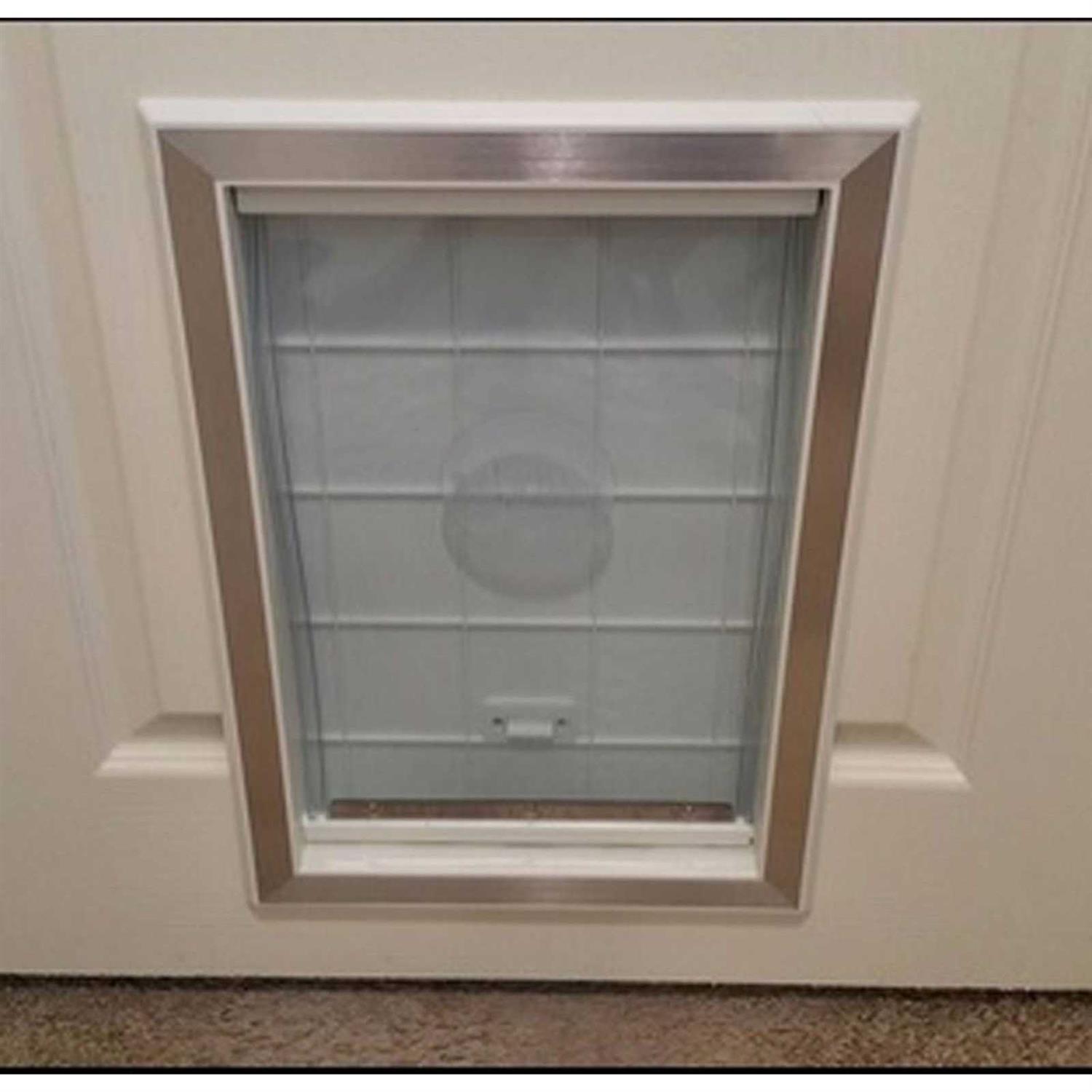 BarksBar Large Plastic Dog Door with Aluminum Lining - Healthber