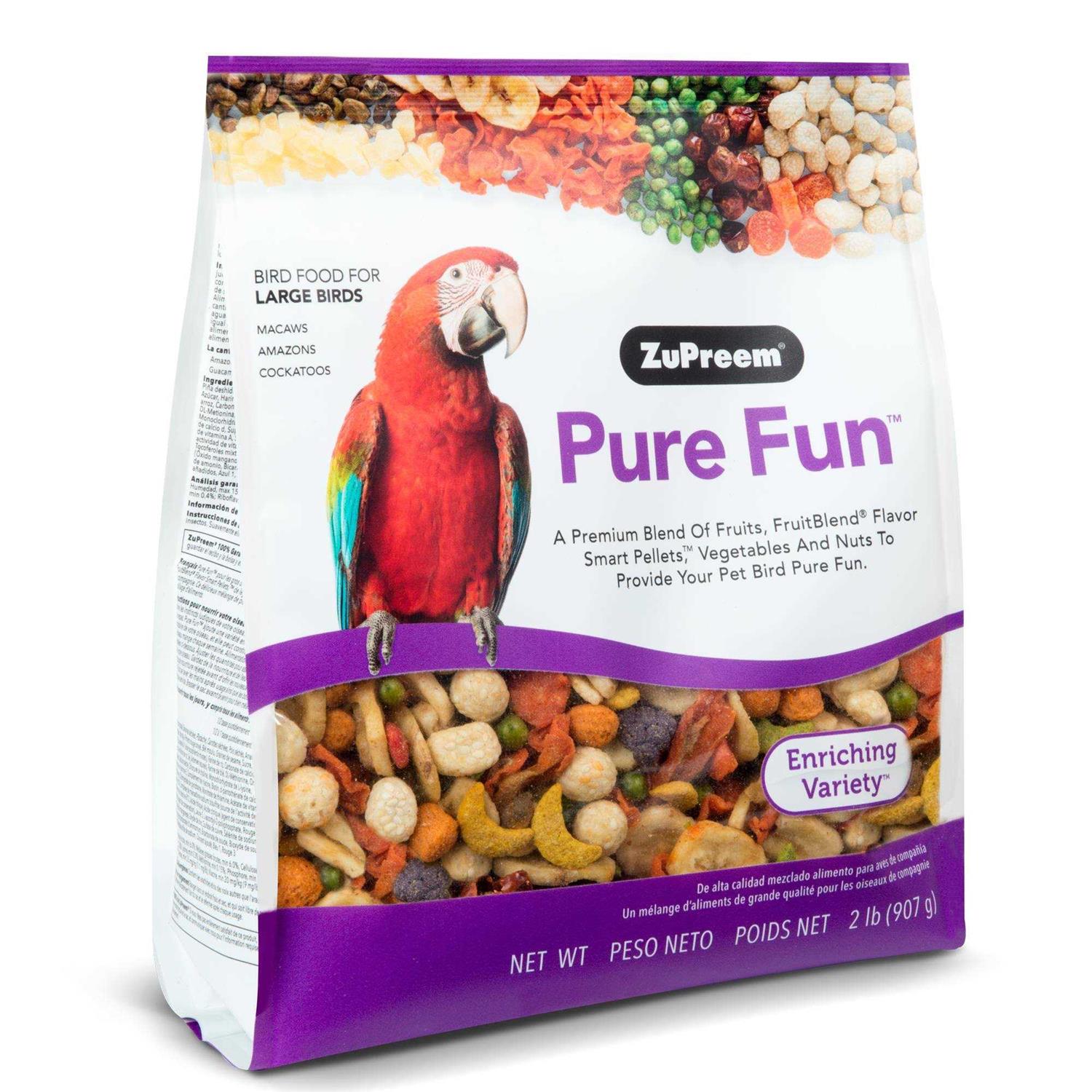 ZuPreem Pure Fun Bird Food for Large Birds - Healthber