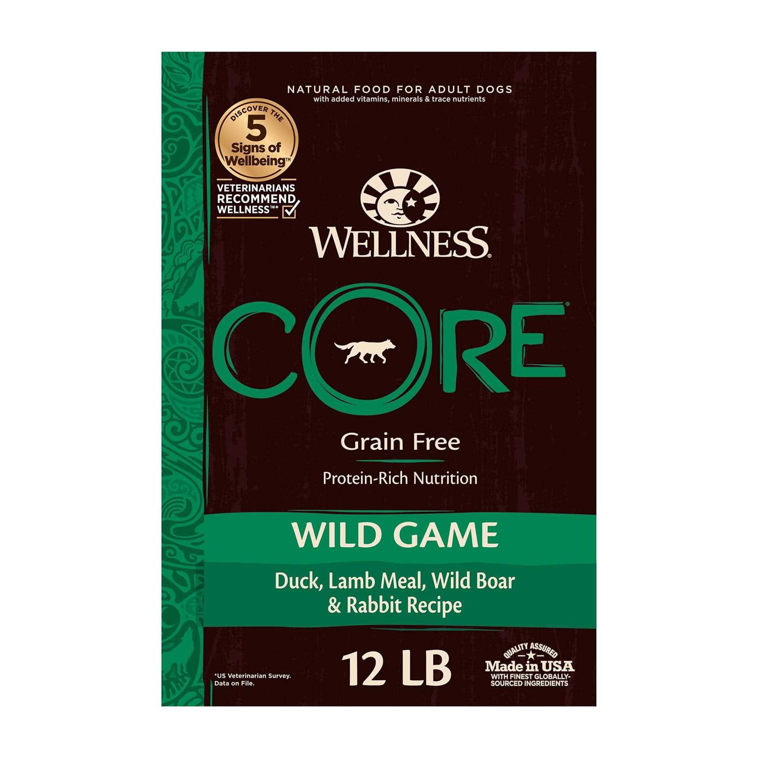 Wellness CORE Wild Game Grain-Free Dry Dog Food - Healthber