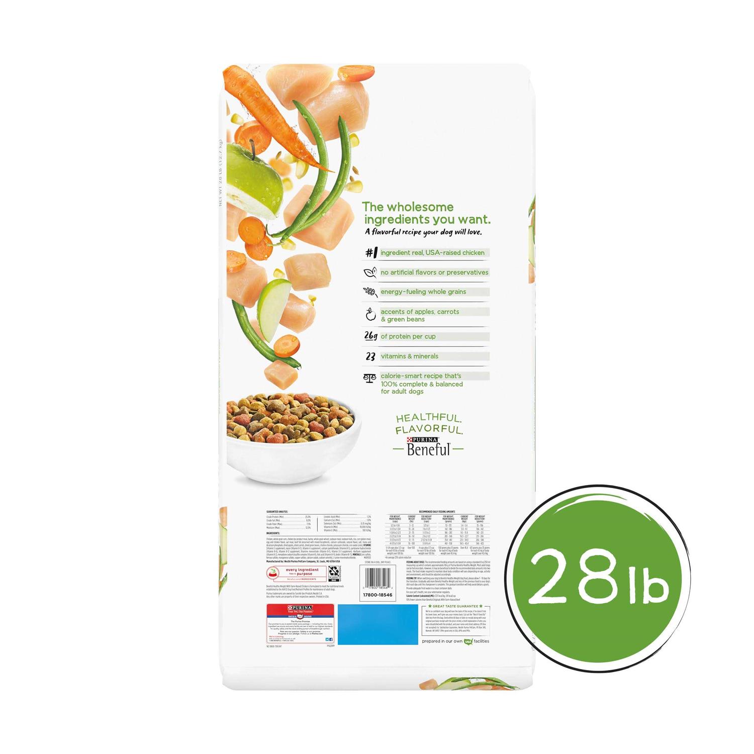 Purina Beneful Healthy Weight Dry Dog Food with Farm-Raised Chicken - Healthber