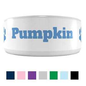 Frisco Paw Print Ceramic Personalized Dog Bowl - Healthber