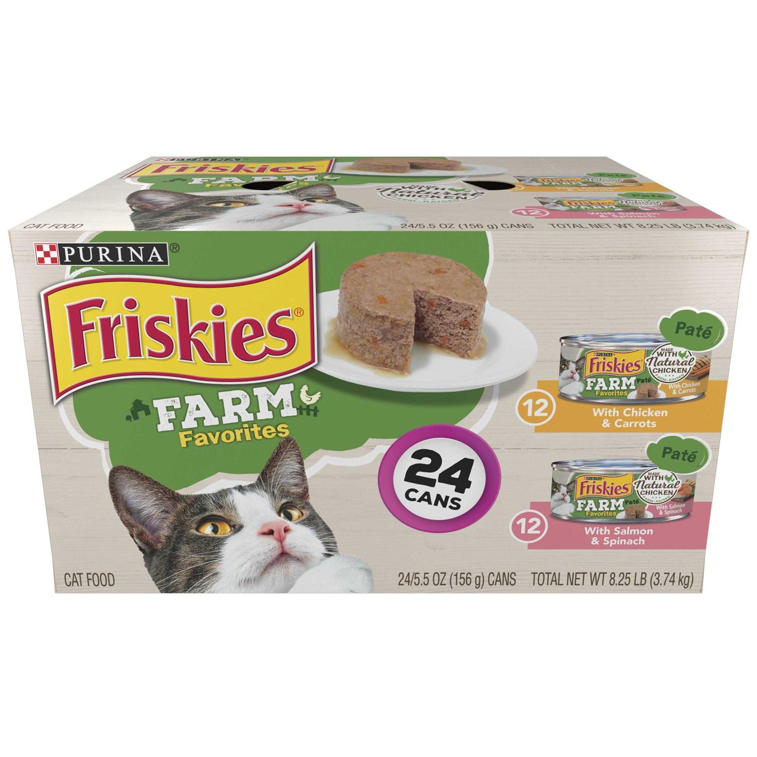 Purina Friskies Farm Favorites Pate Wet Cat Food Variety Pack - Healthber