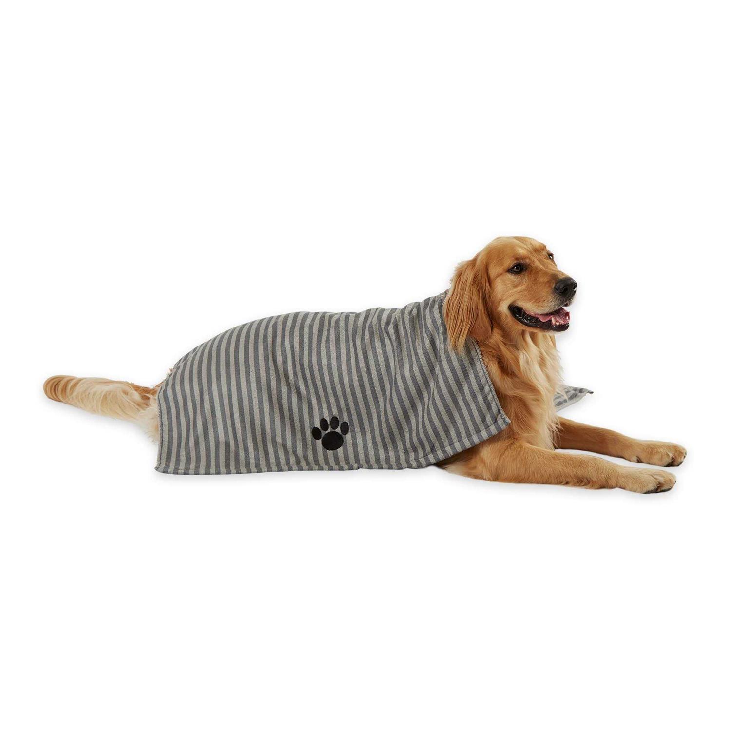 Bone Dry Microfiber Pet Towel Embroidered Paw - Healthber