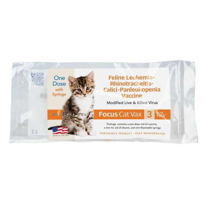 Focus Cat Vax 3 Plus FeLV, 1 Dose - Healthber