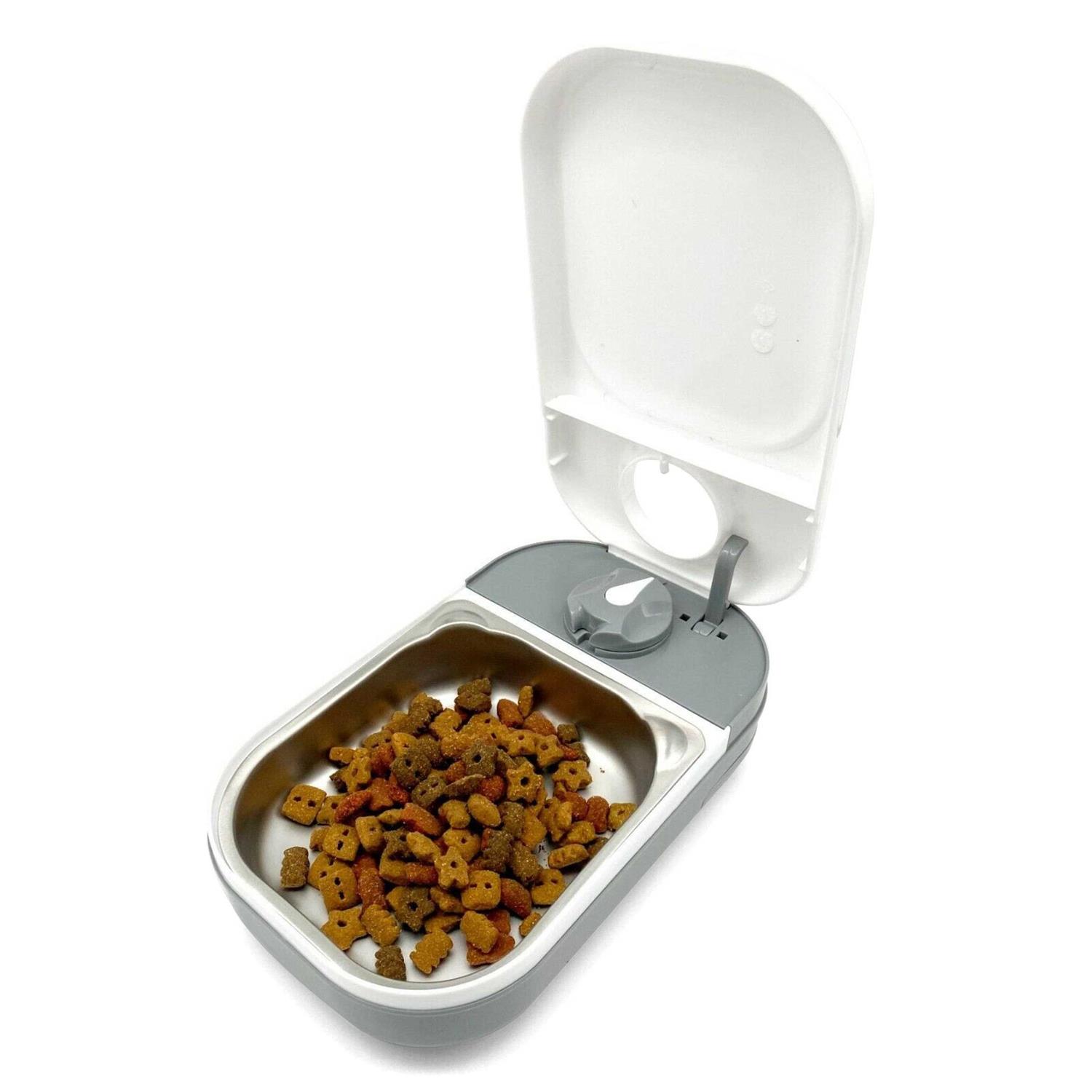 Closer Pets One-Meal Automatic Timed Dog & Cat Feeder with Stainless Steel Bowl Insert - Healthber