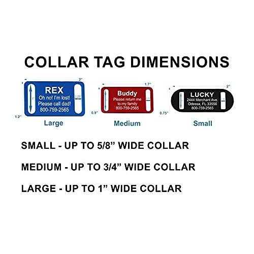 Slide-On Pet ID Tag Collar Tag - Healthber