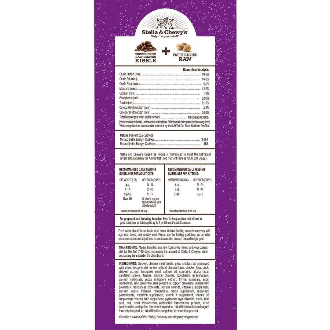 Stella Chewy’s Raw Blend Cage-Free Recipe Dry Cat Food - Healthber