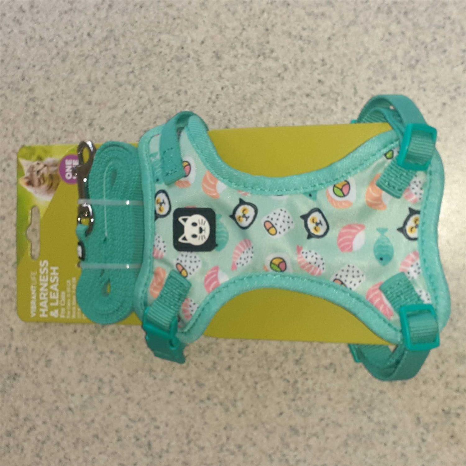 Vibrant Life Sushi Cat Harness and Leash Set - Healthber