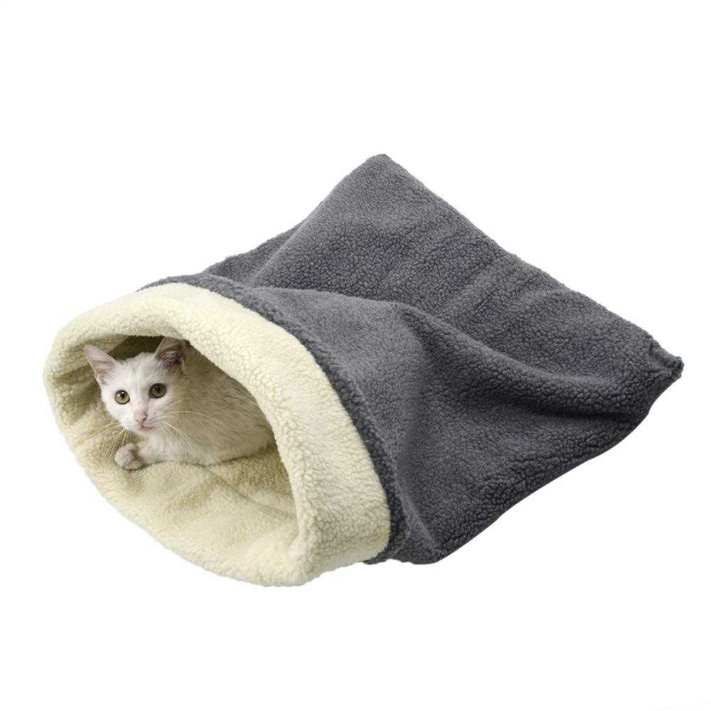 Lorde Cat Bed Cave Sleeping Bag, Pet Mat Self Warming Pad Sack for Cats and Small Dog - Healthber