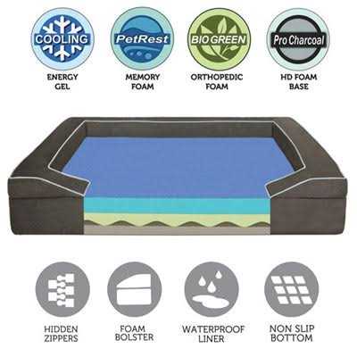 Sealy Lux Orthopedic Memory Foam Dog Bed - Healthber