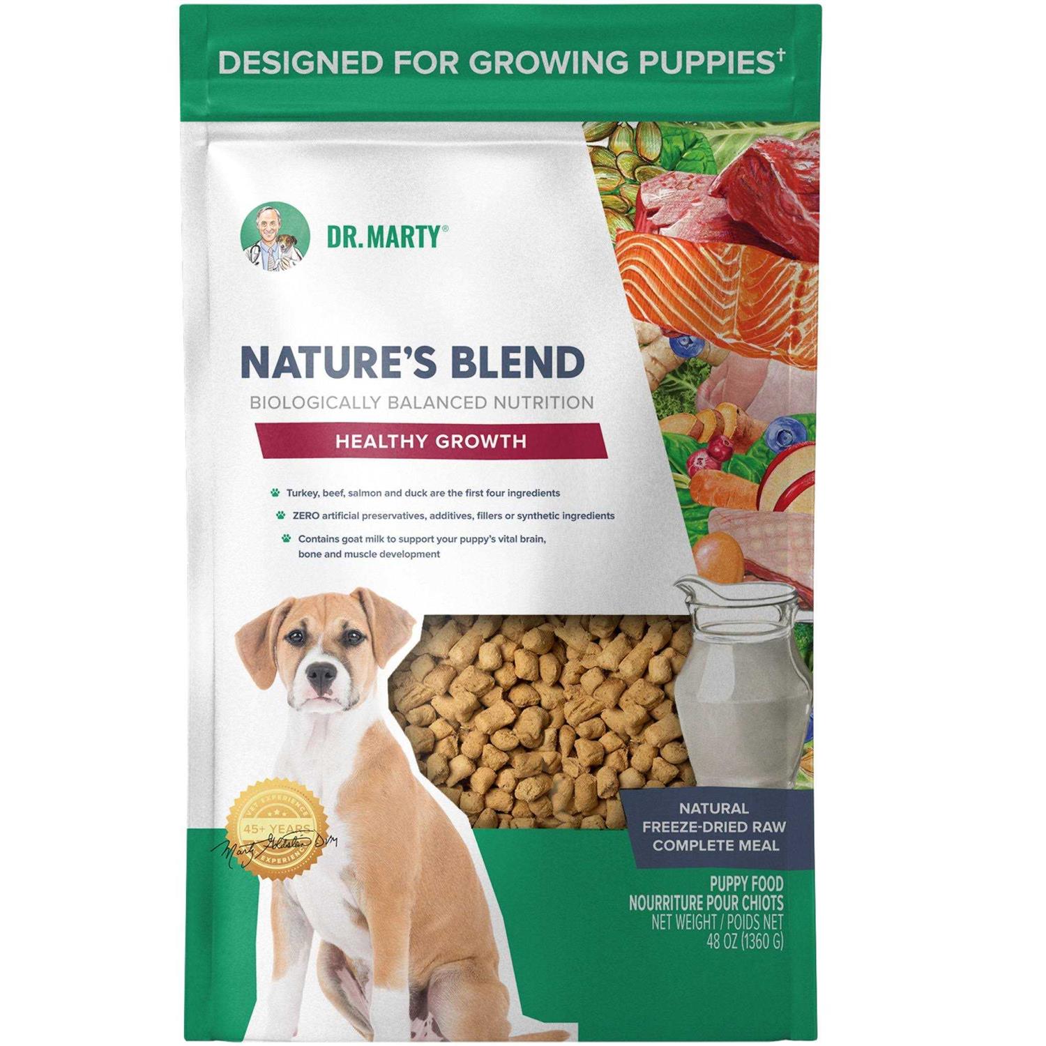Dr. Marty Nature’s Blend Healthy Growth Freeze Dried Raw Dog Food - Healthber