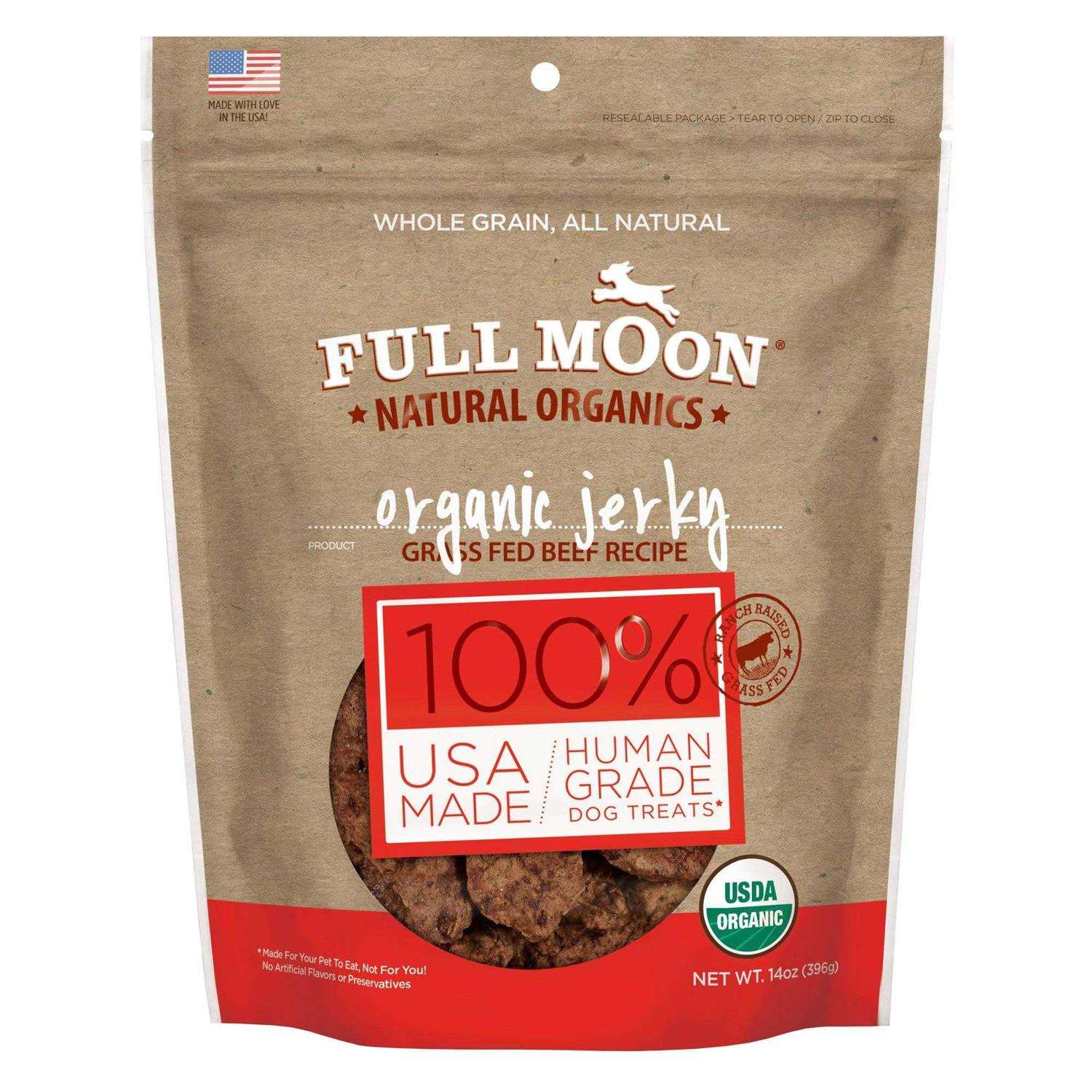Full Moon Organic Beef Jerky Human-Grade Dog Treats - Healthber