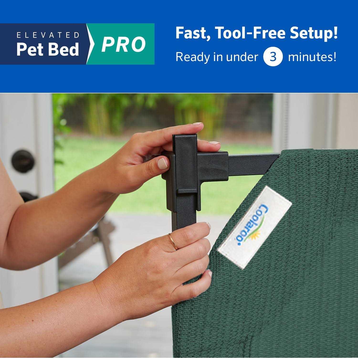 Coolaroo Cooling Elevated Pet Bed Pro - Healthber