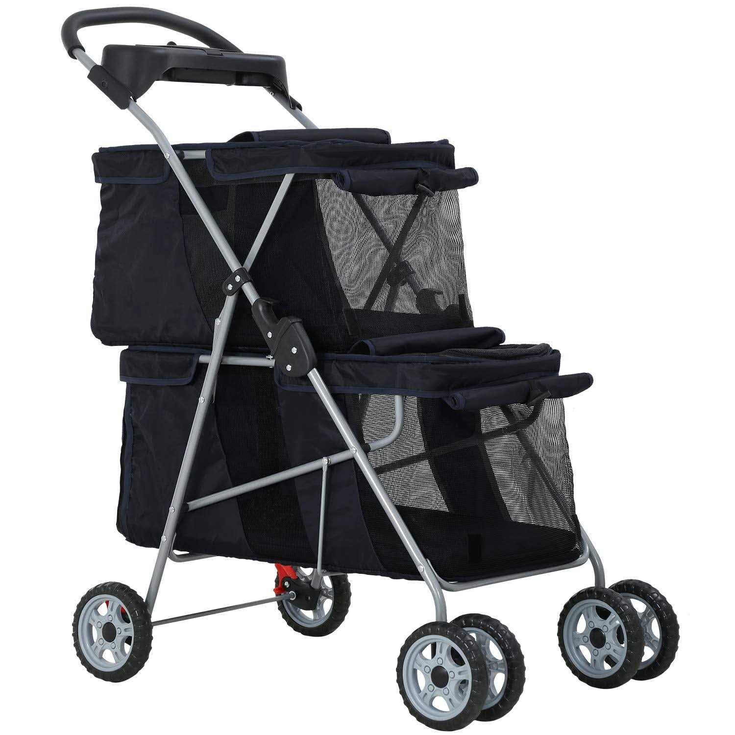 Bestpet Dog Stroller Cat Stroller Pet Carriers Bag Jogger Stroller for Small Medium Dogs Cats - Healthber