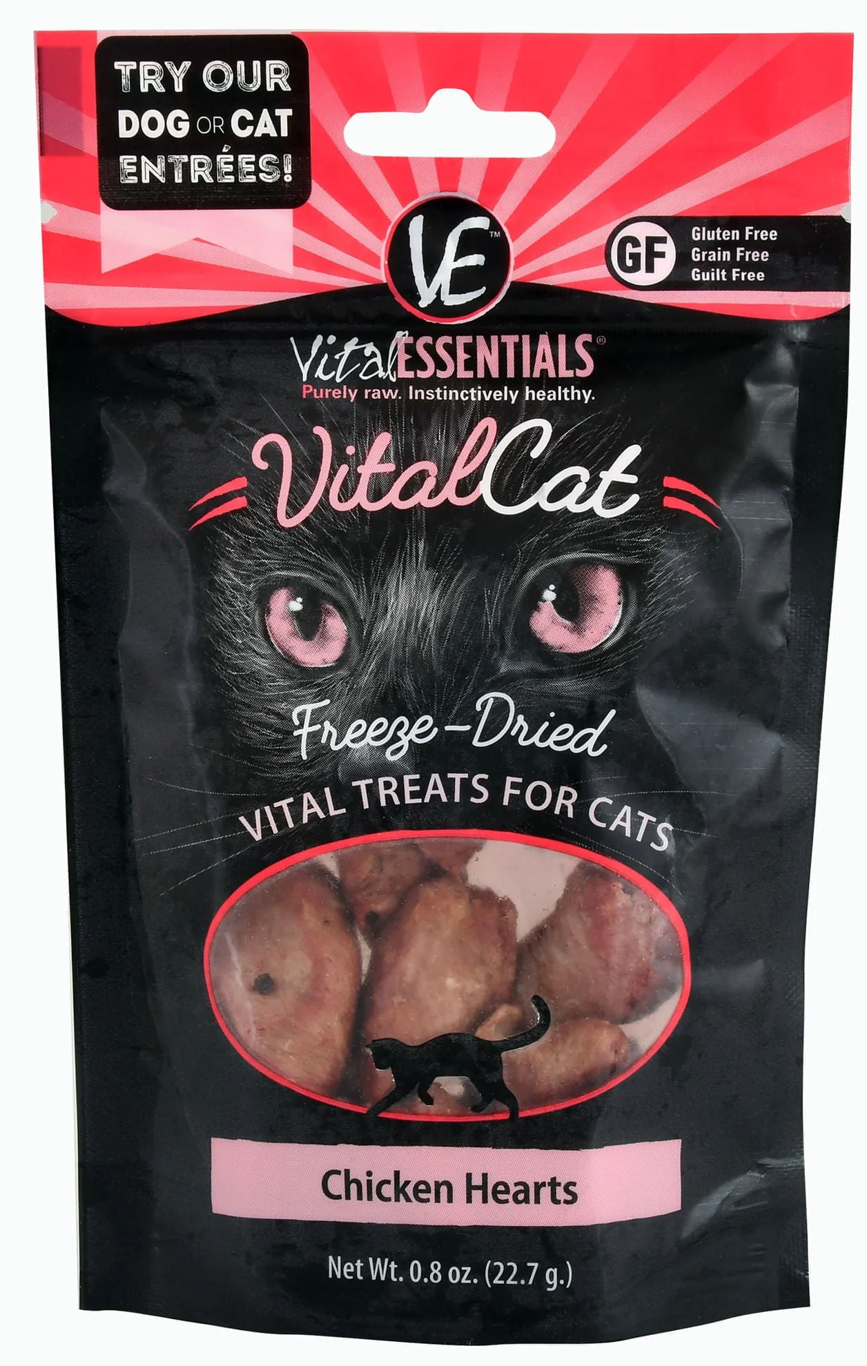 Vital Cat Freeze-Dried Chicken Hearts Cat Treats - Healthber