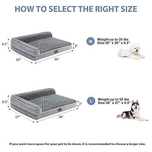 BFPETHOME Large Orthopedic Bed for Large Dogs-Big Waterproof Sofa Dog Bed with Removable Washable Cover, Large Dog Bed with Waterproof Lining and - Healthber