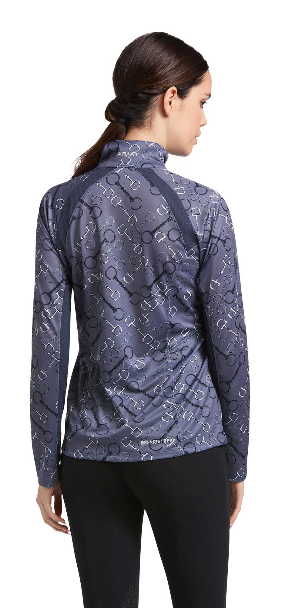 Ariat Women's Sunstopper 2.0 1/4 Zip Baselayer, Bit Print - Healthber