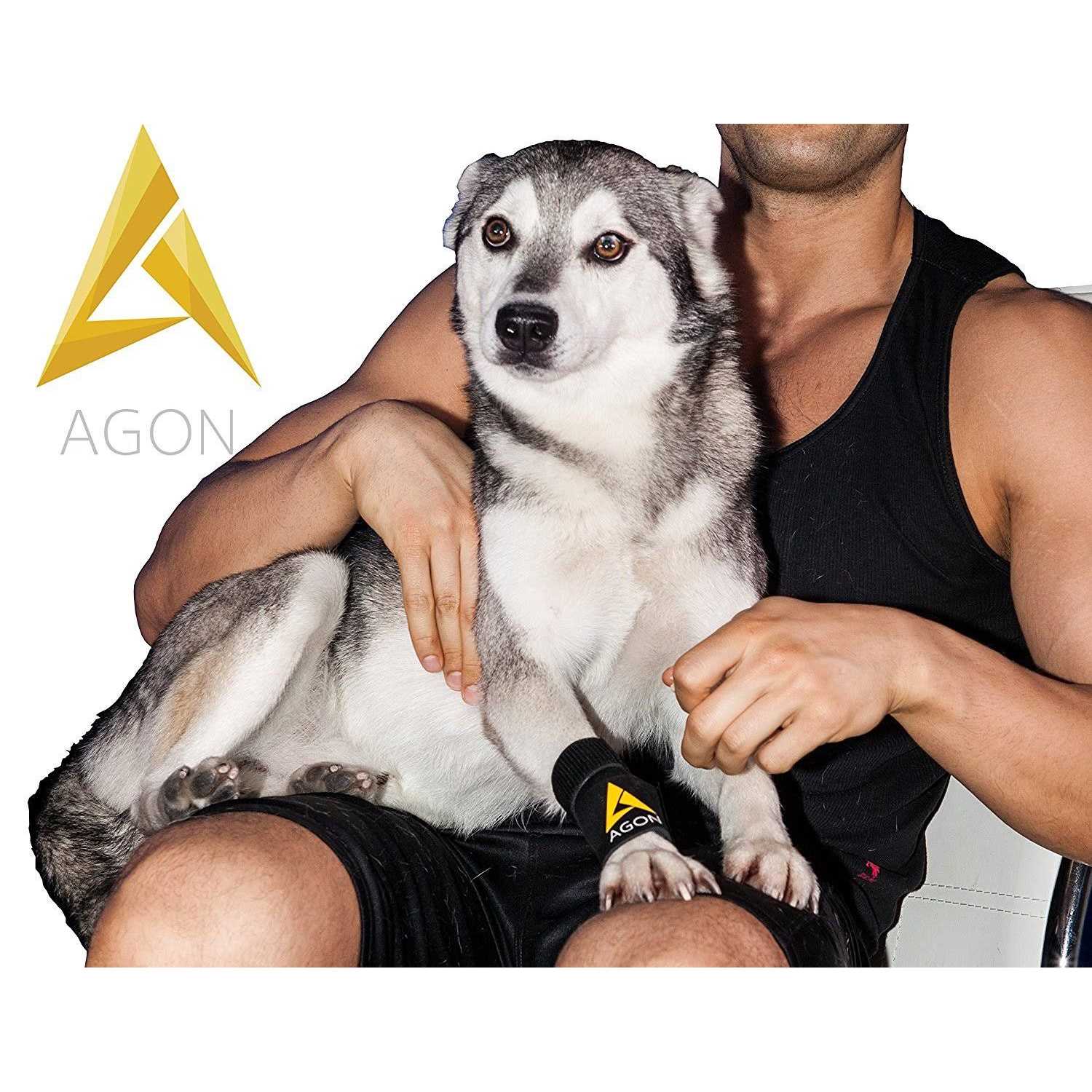 Pair Agon Dog Canine Front Leg Brace Paw Compression Wraps with Protects Wounds - Healthber
