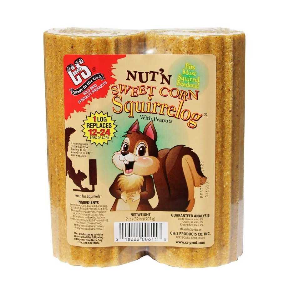 C&S Nut N Sweet Corn Squirrelog - Healthber