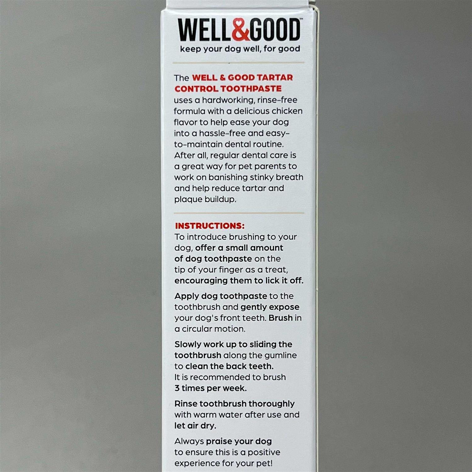 Well & Good Tartar Control Toothpaste for Dogs - Healthber