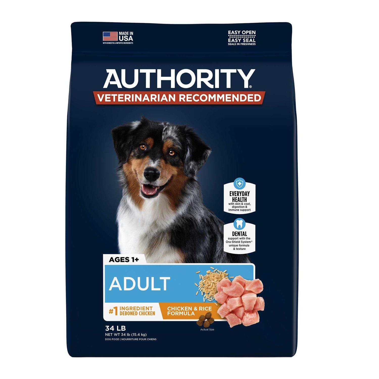 Authority Chicken Rice Formula Adult Dry Dog Food - Healthber
