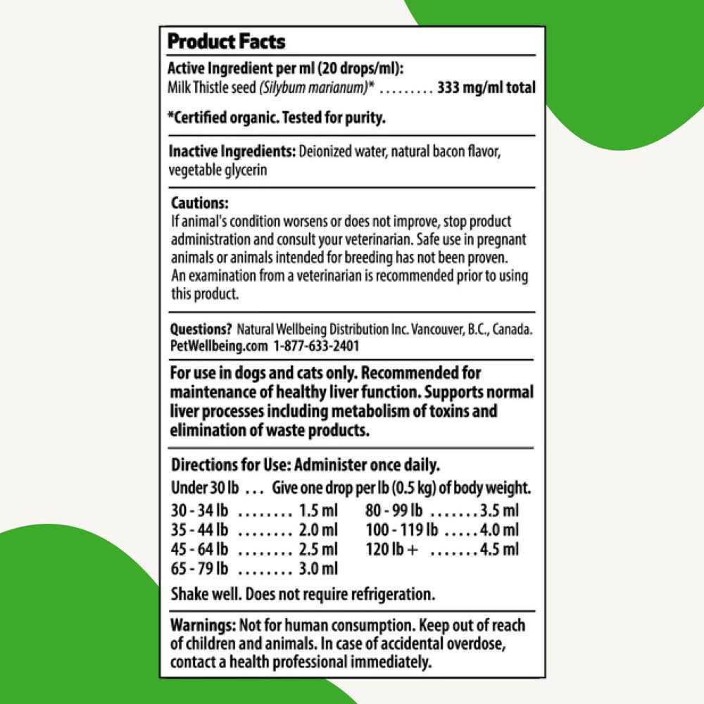Pet Wellbeing Milk Thistle for Dogs - Healthber