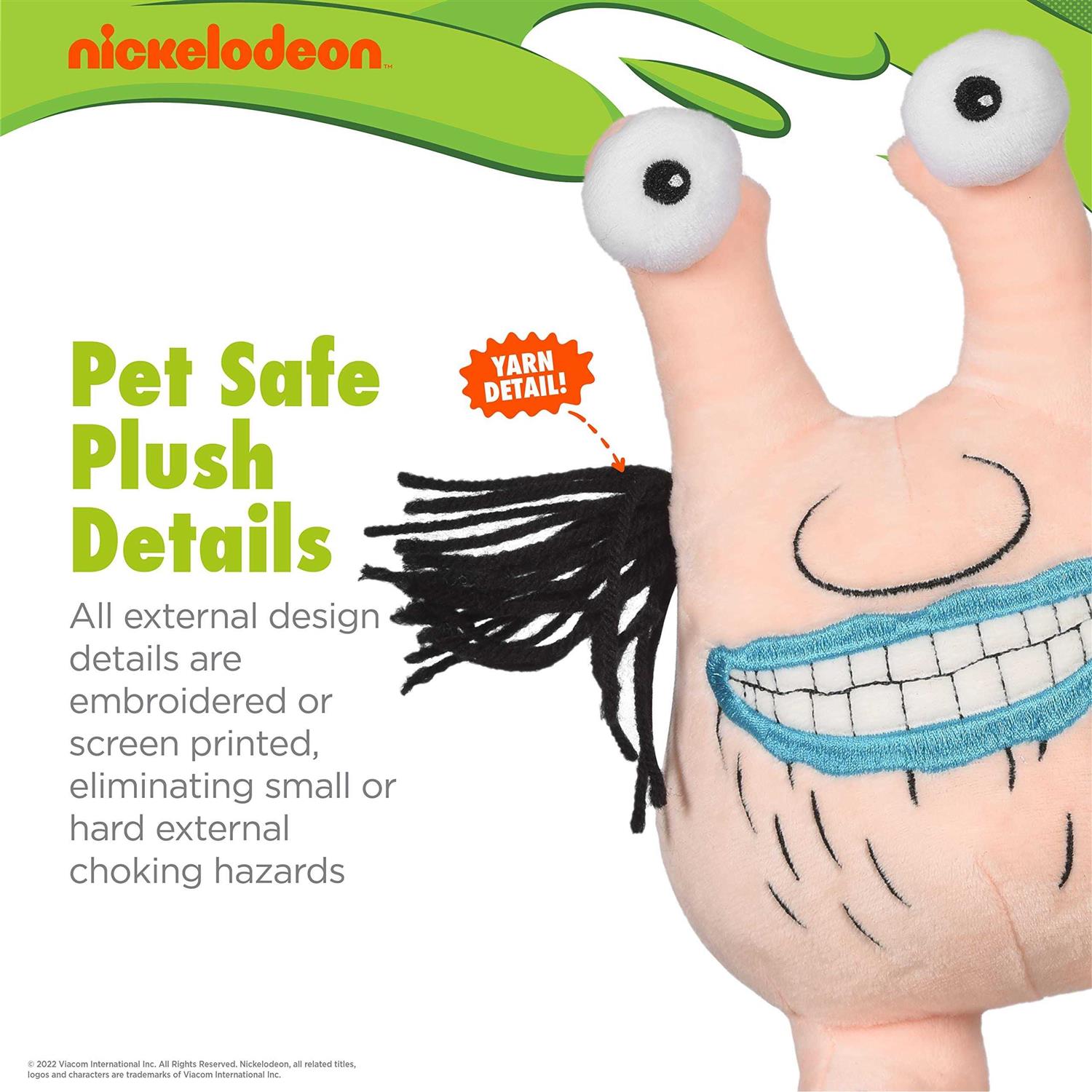 Nickelodeon for Pets Aaahh!!! Real Monsters Krumm 6 Plush Toy for Dogs - Healthber