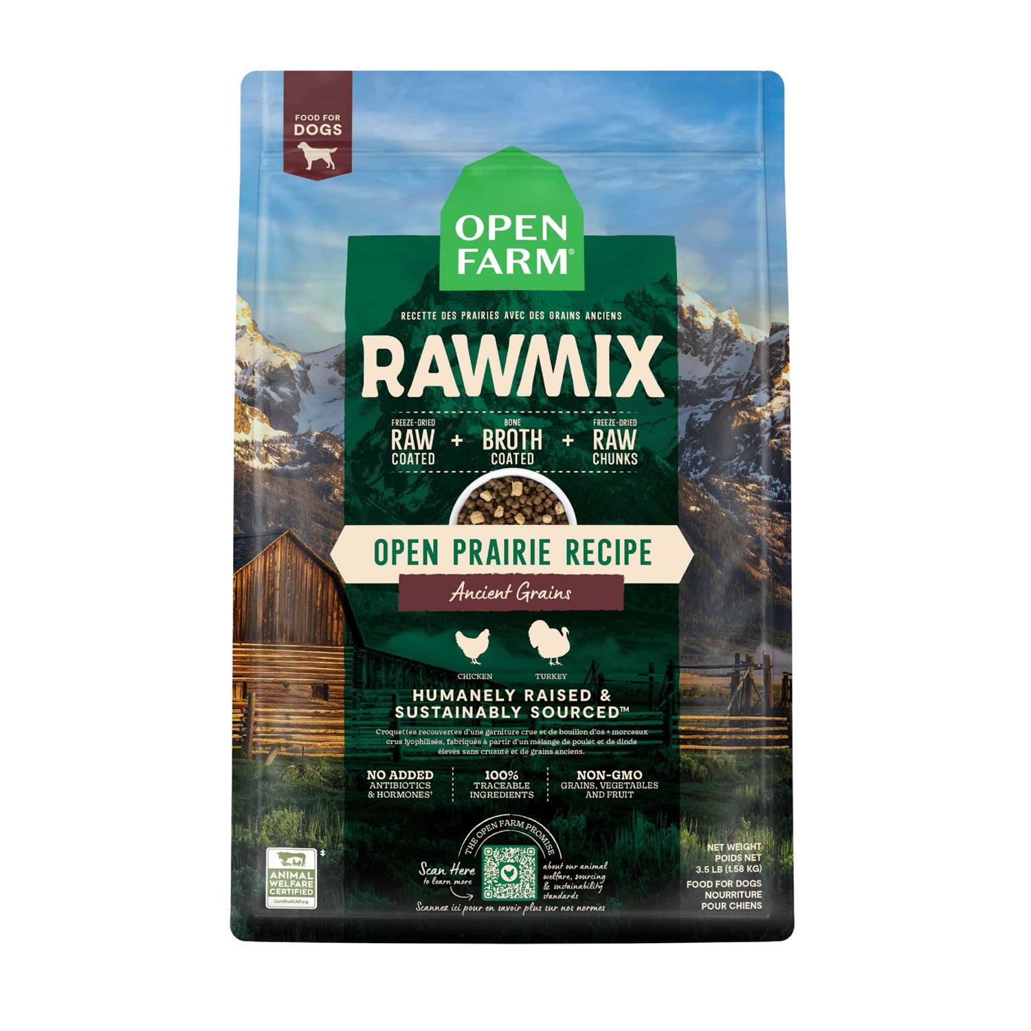 Open Farm Open Prairie Ancient Grains RawMix Dog Food - Healthber