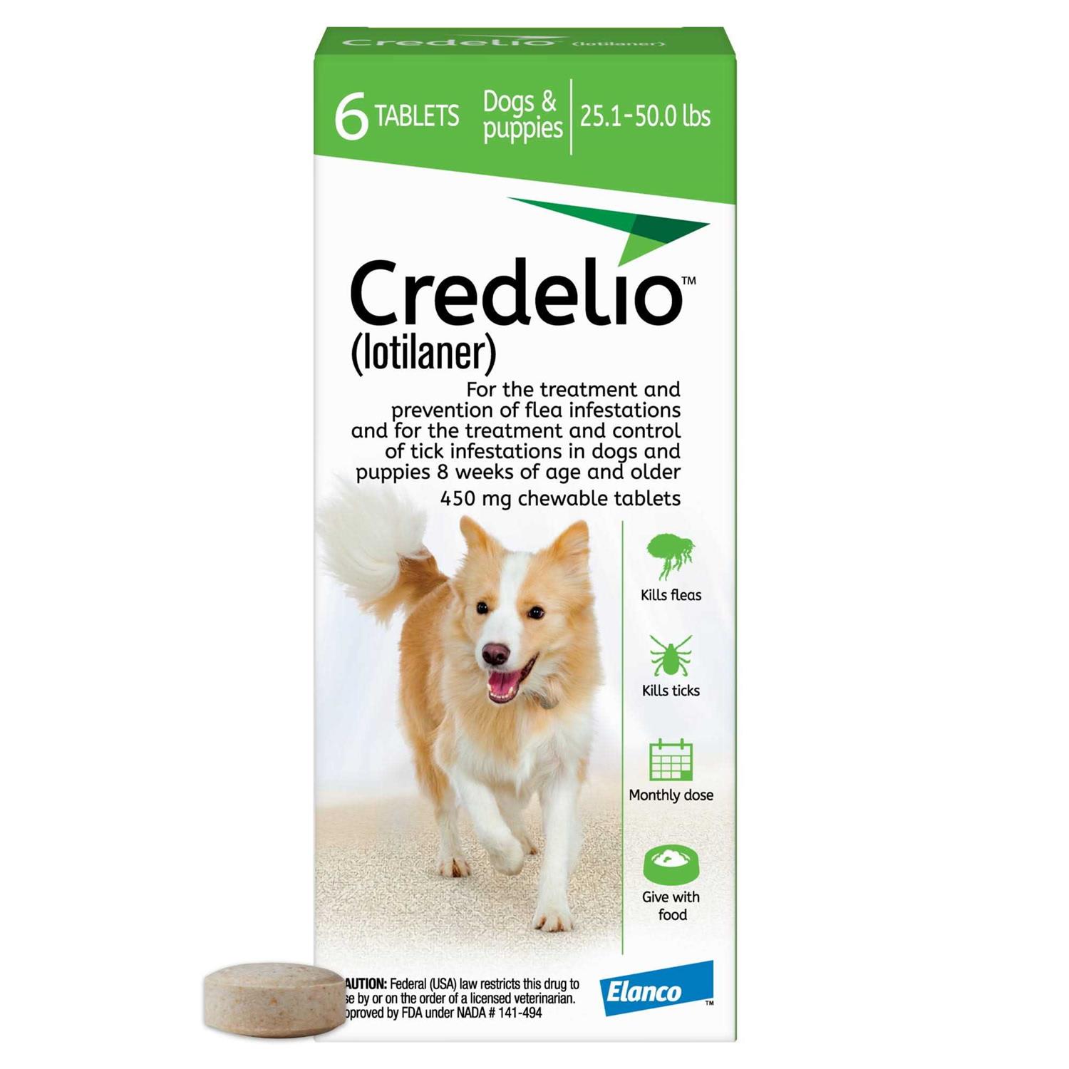 Credelio Chewable Tablet for Dogs 25.1-50 lbs - Healthber