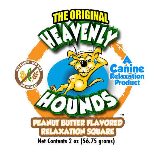 Heavenly Hounds Peanut Butter Flavored Relaxation Square - Healthber