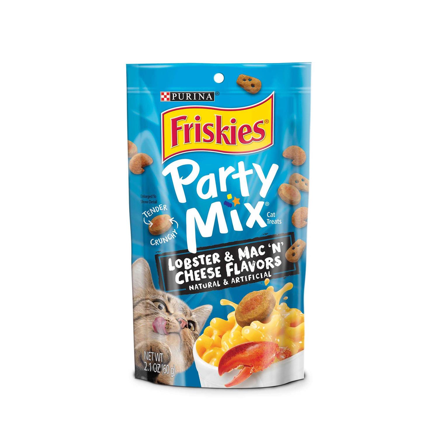 Purina Friskies Party Mix Cat Treats Lobster Mac N Cheese Flavors - Healthber