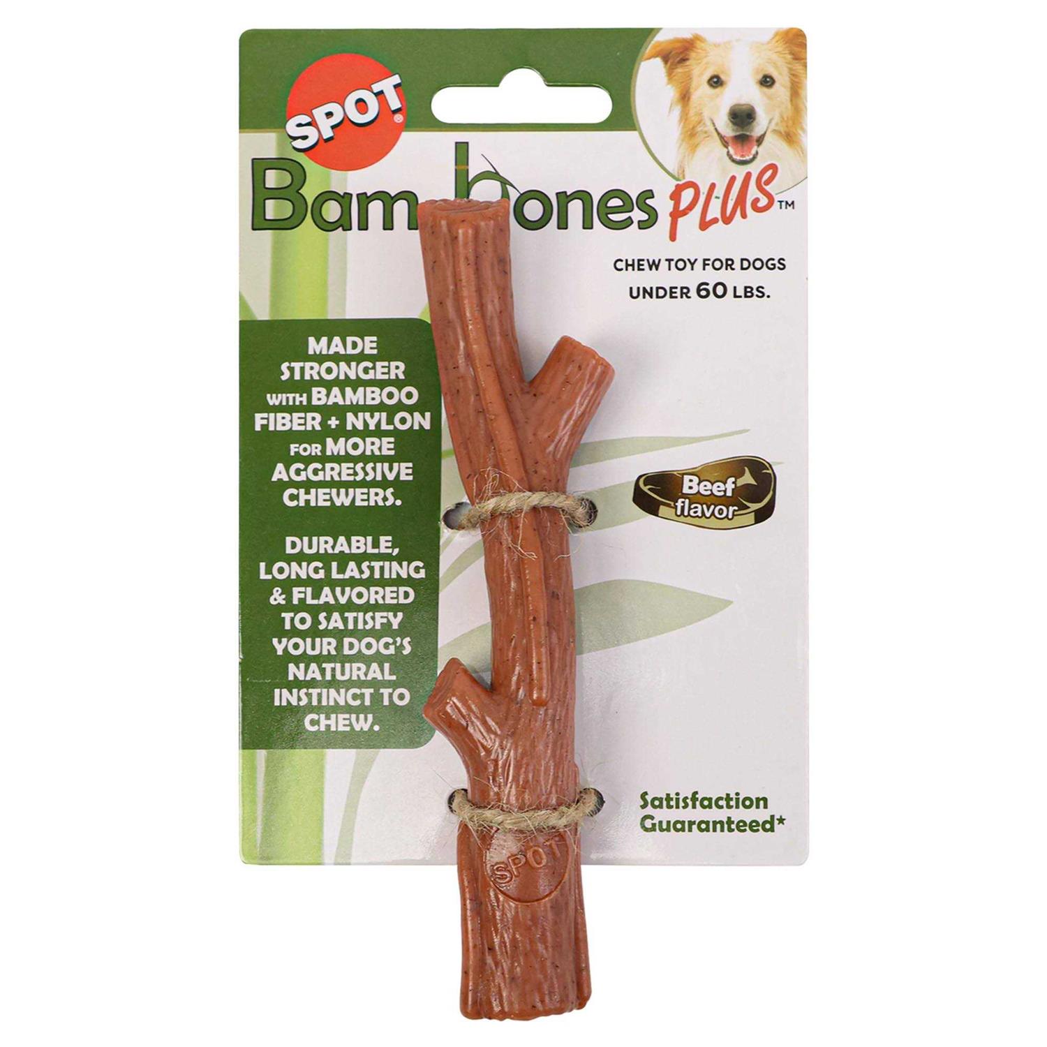 Bam-Bone Plus Branch Beef Dog Toy - Healthber