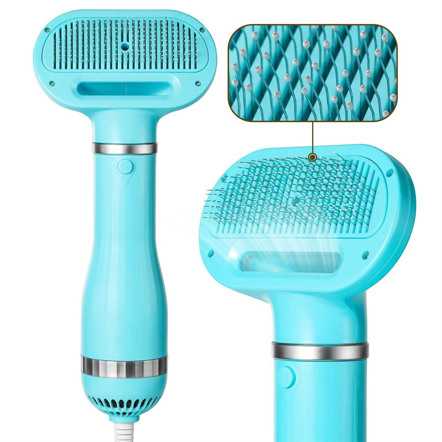 iPettie Pet Hair Dryer 2 with Slicker Brush 3 Heat Settings - Healthber